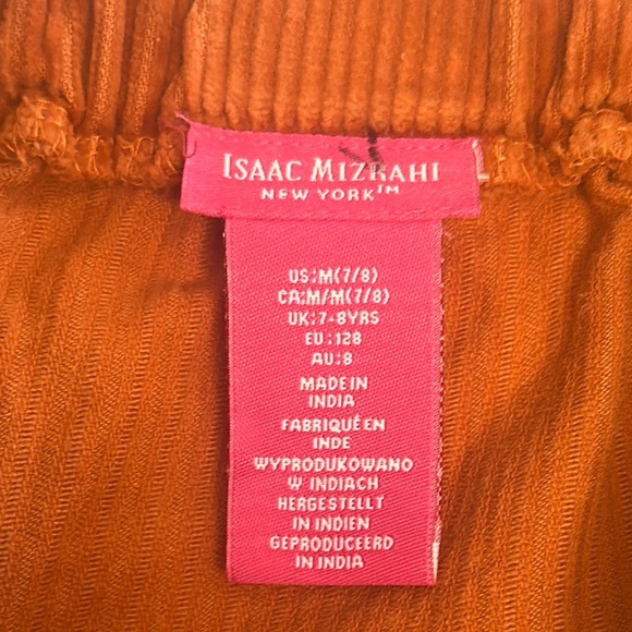 Isaac Mizrahi Orange Corduroy Mini Skirt. Size 7/8 - Picture 2 of 5